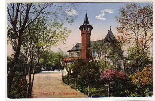 25051 Ak Mylau im Vogtland Felsenschänke um 1920