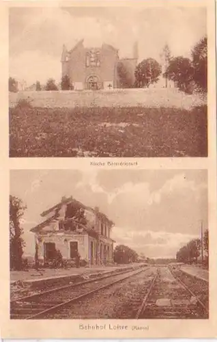 25042 Mehrbild Ak Loivre (Marne) Bahnhof um 1915