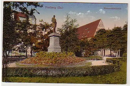 25031 Ak Freiberg in Sachsen Bismarckdenkmal um 1910