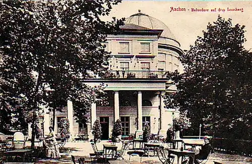 25017 Ak Aachen Belvedere auf dem Lousberg um 1920