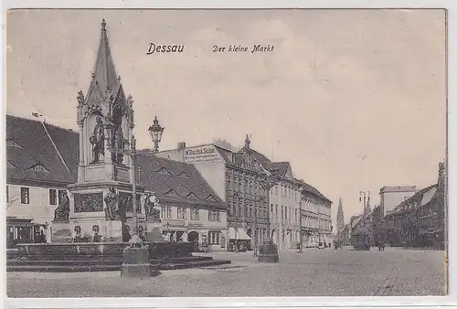 25002 Ak Dessau le petit marché 1906
