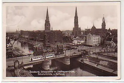 24981 Ak Duisburg Cygnetor et Hôtel de Ville 1940