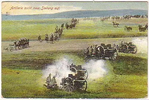 24973 Ak Artillerie sucht neue Stellung auf 1915