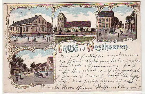 24969 Ak Lithografie Gruss aus Westheeren 1900
