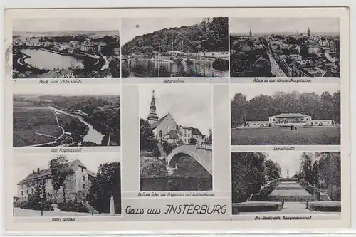 24966 Feldpost Ak Salutation de Insterburg Prusse orientale 1940