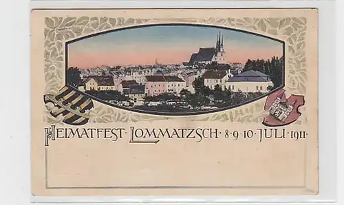 24911 Ak Heimatfest Lommatzsch Juli 1911