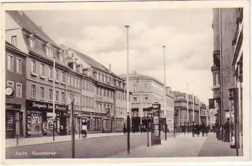 24900 Ak Zeitz Rossmarkt avec magasins 1940