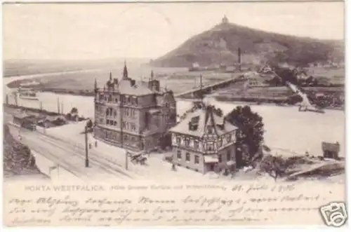 24883 Ak Porta Westfalica Hotel großer Kurfürst 1906