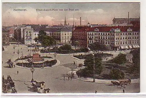 24881 Ak Hannover Ernst-August-Platz c.d. Post de 1911