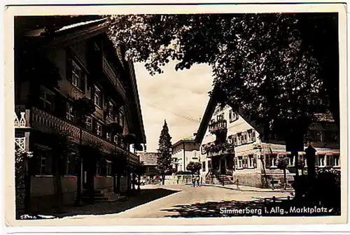 24855 Ak Simmerberg im Allgäu Marktplatz 1935