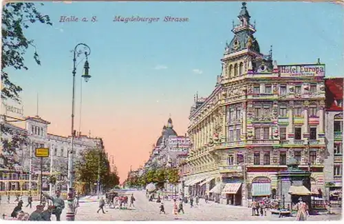 24832 Ak Halle a.S. Magdeburger Strasse um 1910