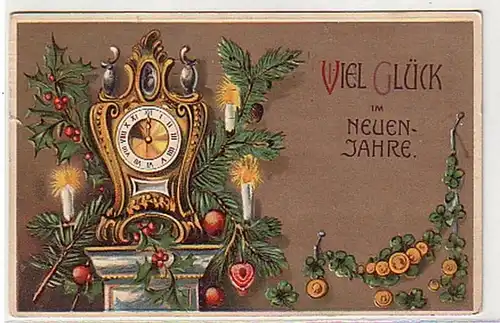 24830 Prange Ak Nouvel An avec la montre de cheminée 1911