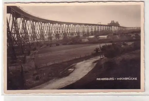 24828 Foto Ak Rendsburg Hochbrücke um 1940