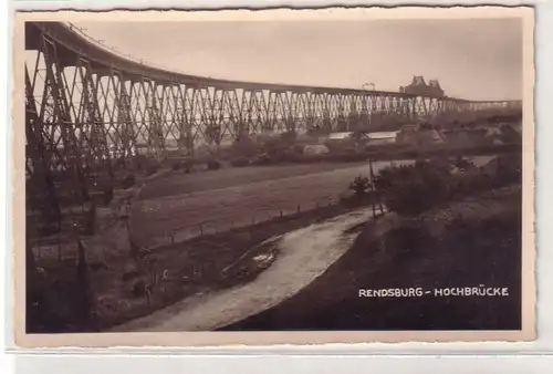 24828 photo Ak Rendsburg Haut pont vers 1940