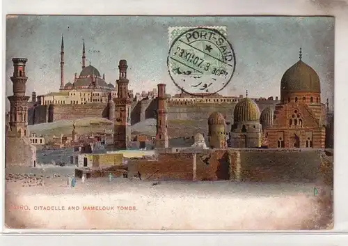 24817 Ak Cairo Kairo Egypte Ägypten Citadelle and Mamelouk Tombs 1907