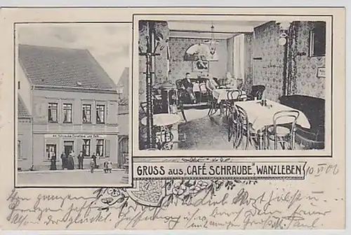 24801 Ak Gruss de la vie de fouine "Café Viss" 1906