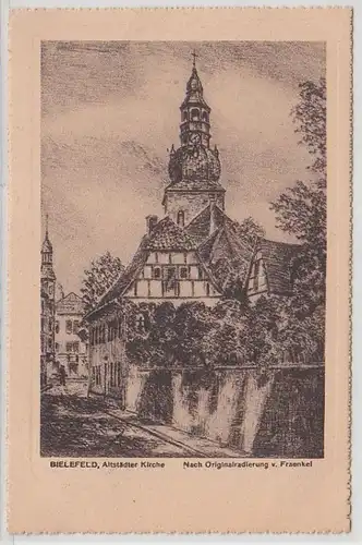 24798 Ak Bielefeld altstädter Kirche nach Originalradierung 1932