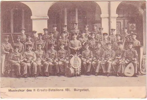 24767 Ak Musikchor Ersatz Bataillon 181 Burgstädt 1910