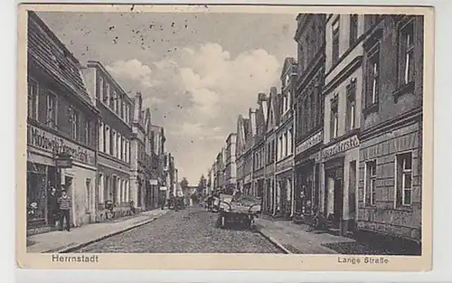 24752 Ak Herrnstadt Lange Straße mit Geschäften 1941