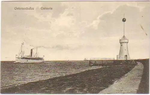 24743 Ak Port de Pâques Ostmole avec vapeur 1926