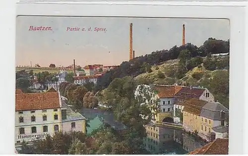 24739 Ak Bautzen Spree Hammermühle Gerberei um 1920