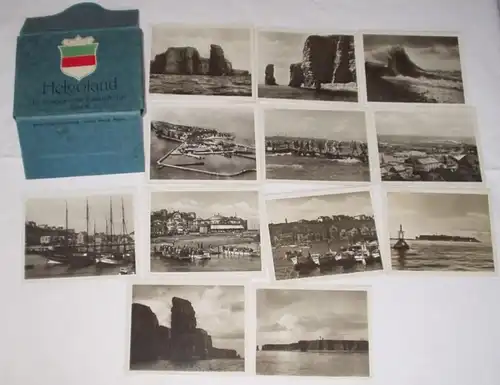 24729 Carton avec photos de petite taille Helgoland vers 1930