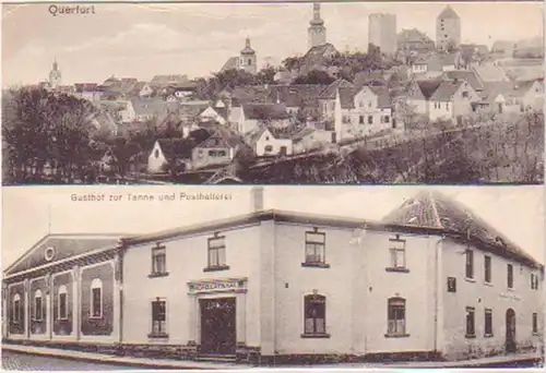 24716 Ak Querfurt Hostel au sapin et poste vers 1910