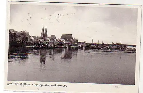 24715 Ak Frankfurt Oder Oderpartie mit Brücke 1936