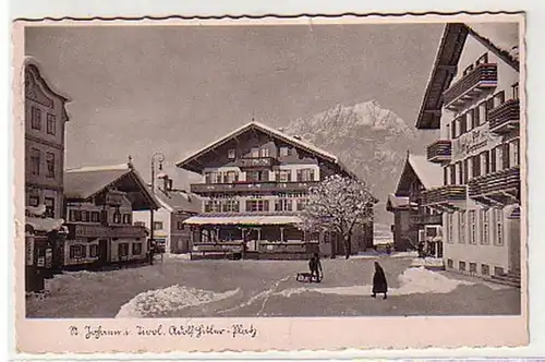 24706 Ak St. Johann in Tirol Gasthof en hiver 1942