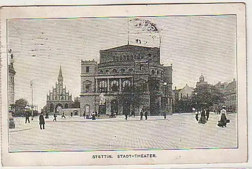 24699 Ak Stettin Stadt Theater 1911