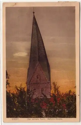 24700 Ak Soest der schiefe Turm, Reform Kirche 1917