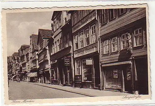 24696 Ak Hann. Münden Langestrasse avec des magasins vers 1940