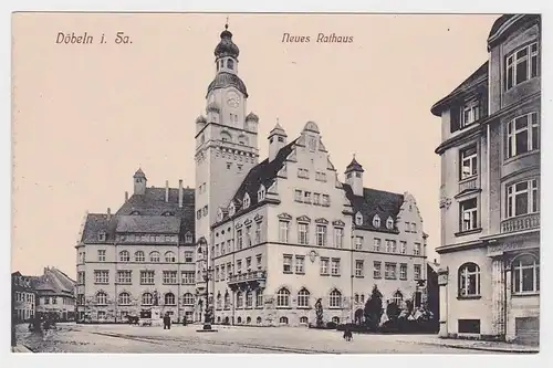 94688 Ak Döbeln in Sa. neues Rathaus um 1910
