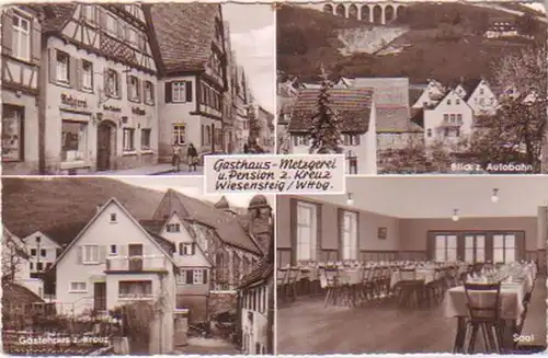 24654 Multiages Ak Wiesensteig Württemberg Gasthaus 1960