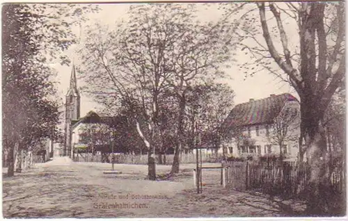 24633 Ak Gräfenhainichen Schulstraße & Stützhaus1917