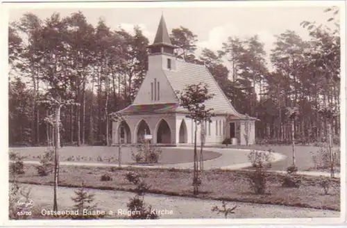 24596 Ak Balte Baabe sur Rügen Eglise 1933