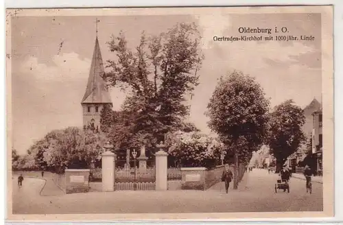 24588 Ak Oldenburg i.O. Gertruden Kirchhof avec 1000 ans. Linde 1931
