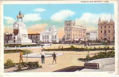 24586 Ak Lima Pérou "Parque San Martin" vers 1920