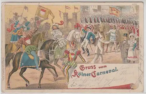 24574 Ak Lithographie Gruß vom Kölner Carneval 1906