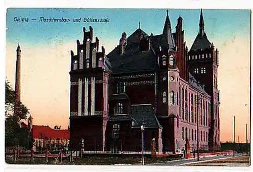 24550 Ak Gleiwitz Maschinenbau- & Hüttenschule 1910