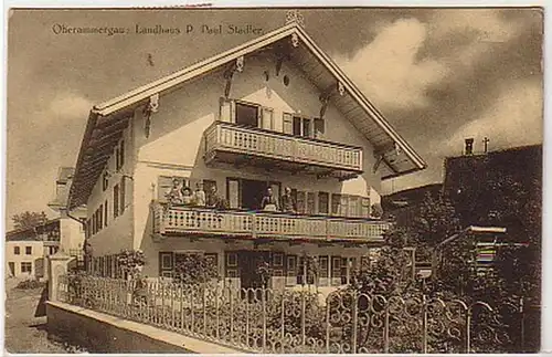 24525 Ak Oberammergau Landhaus P. Paul Stadler 1922