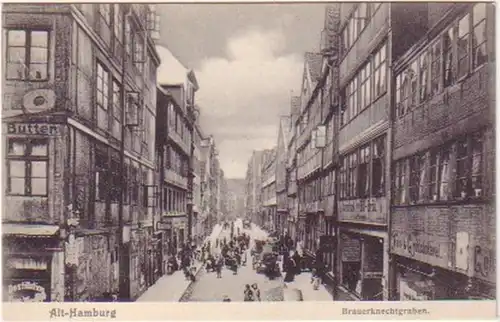 24483 Ak Alt Hamburg Brauerknechtgraben um 1905