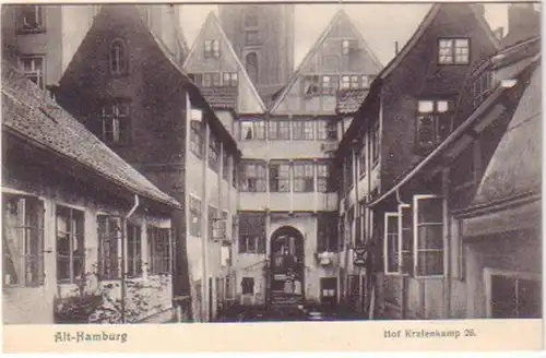 24469 Ak Alt Hamburg Hof Kraienkamp 26 um 1905