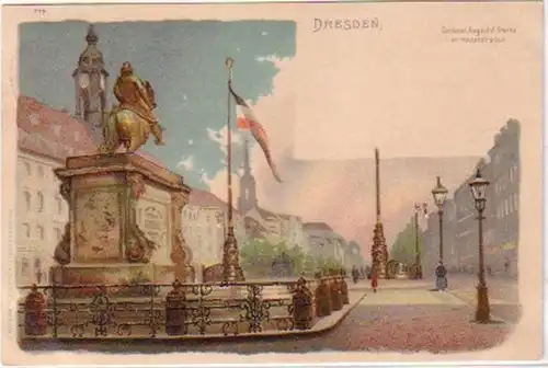 24453 Ak Dresden Denkmal August der Starke 1899