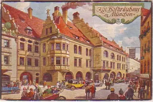 24445 Ak Hofbräuhaus royal à Munich 1921