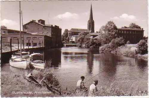 24410 Ak Buxtehude am Hafen 1961