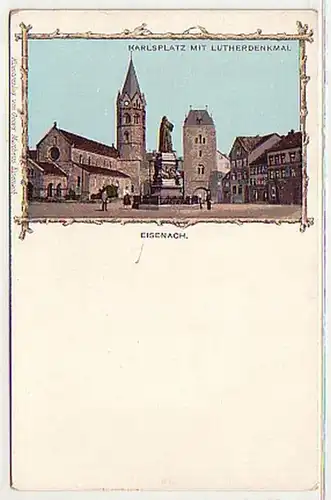 24403 Ak Eisenach Karlsplatz avec monument Lutherenenmäl vers 1910