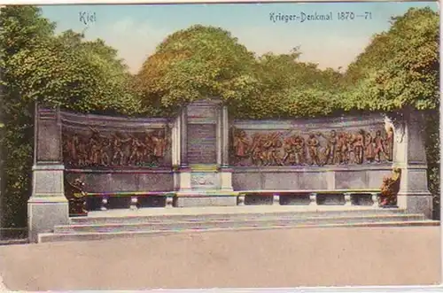 24400 Feldpost Ak Kiel Krieger Denkmal 1870-71 von 1915