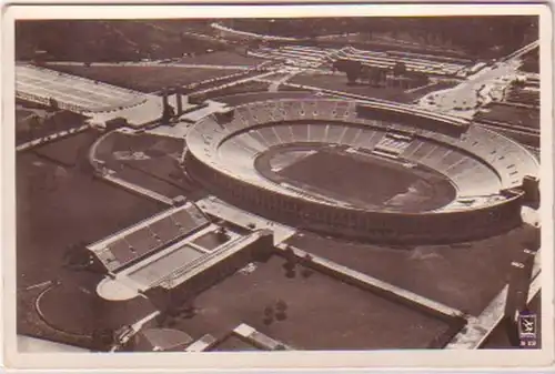 24385 Ak Berlin Luftaufnahme Olympia Stadion um 1936