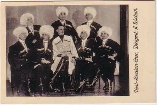 24382 Ak Ural Cosaken Chœur chef d'orchestre A.Scholuch vers 1930
